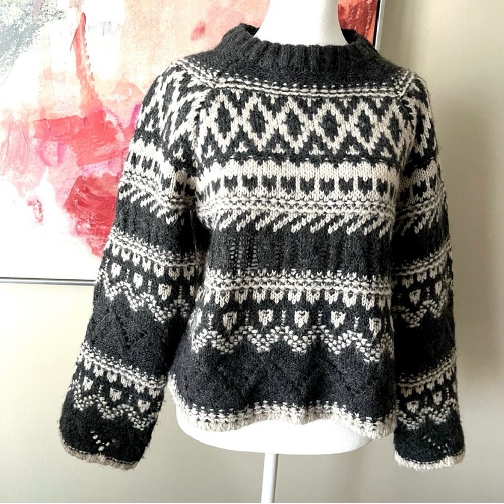 Sanctuary Women's Heather Gray & Cream Sweater XS